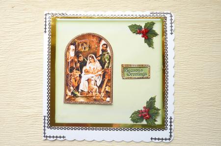 Season's Greetings in the Stable by Rosina Walker