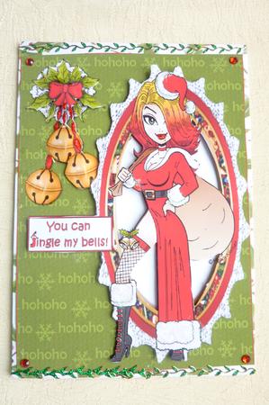 Mrs Claus and Her Jingle Bells Quick Card by Rosina Walker