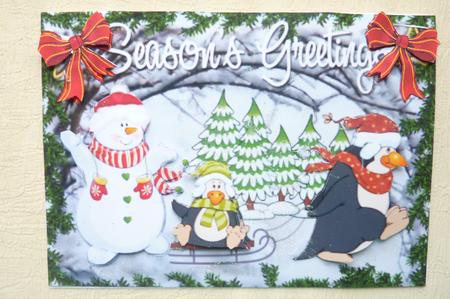 Pnquins Sledging by Rosina Walker