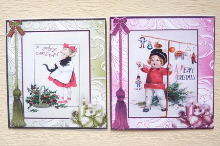 Two Vintage Card Toppers by Rosina Walker