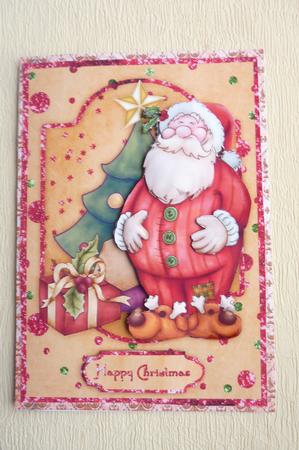 Jolly Santa Card Front with Step by Step by Rosina Walker