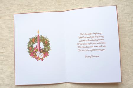 Xmas Candle & Wreath Insert by Rosina Walker