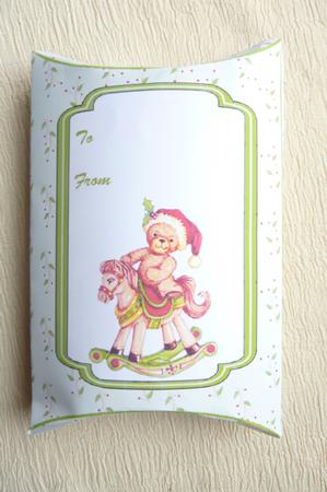 Bear on Rocking Horse Pillowbox by Rosina Walker