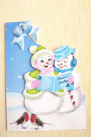 Shape Card Snow Couple by Rosina Walker