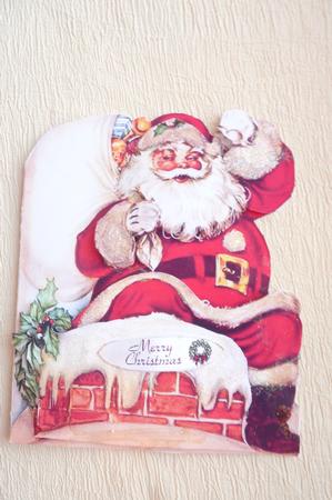 Shaped Card Front Santa Decoupage by Rosina Walker