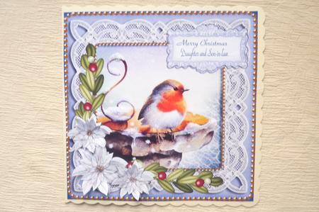 Blue Robin Warmest Husband 8in Sentiment Topper by Rosina Walker