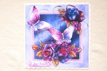 8x8 Gorgeous November Roses and Flutters by Rosina Walker