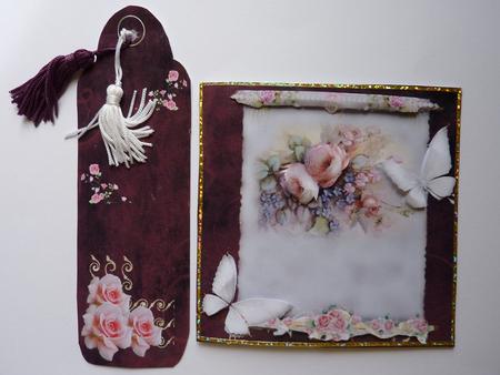 Floral Toppers and Bookmark by Rosina Walker