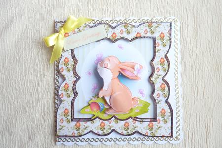 Easter Rabbit with Flutters Butterfly by Rosina Walker