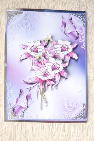 Aquilegia Mini Card Kit with Extra Floral Decoupage by Rosina Walker