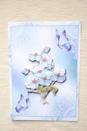 Blue Poppy Mini Kit with Extra Floral Decoupage by Rosina Walker