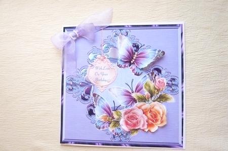Glowing Butterflies and Roses by Rosina Walker