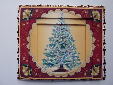 Christmas Tree Spiral Edge Stacker Red by Rosina Walker