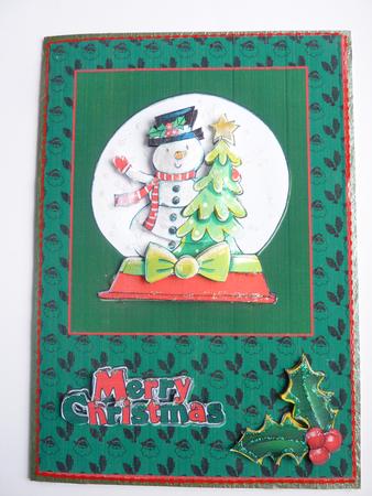 Snowman Snow Globe by Rosina Walker