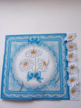 Denim N Daisies Quick Card Shell Edged Corner Side Stacker by Rosina Walker