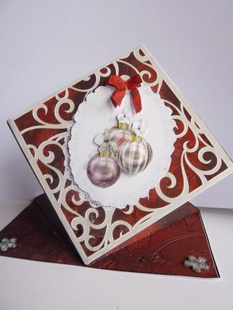 Christmas Bauble Spring Card by Rosina Walker