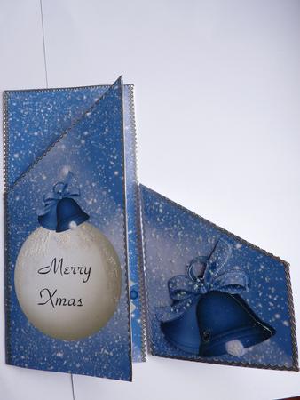Blue Xmas Cascade Card by Rosina Walker