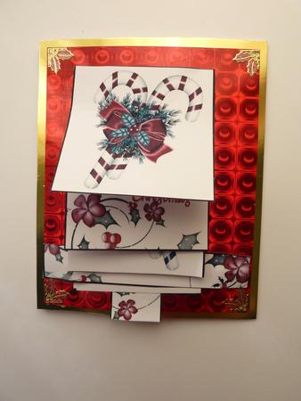 Christmas Candy Canes Waterfall Card Sheet by Rosina Walker