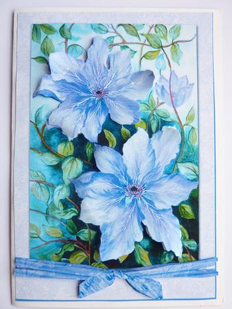 Clematis Quick Make Card by Rosina Walker