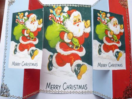 Santa is in Full Swing Double Fold Back by Rosina Walker