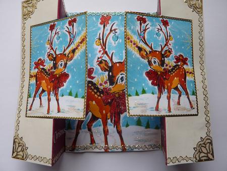 Another Cheeky Reindeer Pyramid Double Fold Back. by Rosina Walker