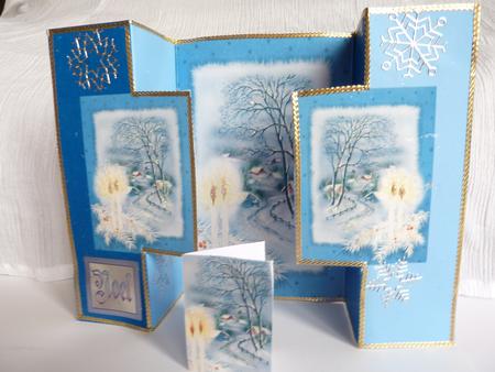 Blue Christmas Double Fold Back by Rosina Walker