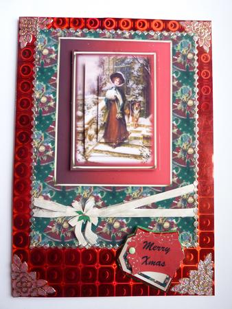 Vintage Lady Card Front with Pyramage by Rosina Walker