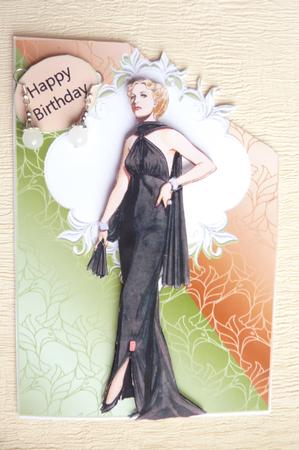 Art Deco Lady 37 Over the Corner by Rosina Walker