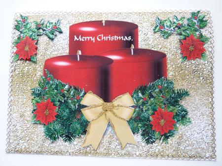 Gorgeous Red/gold Candles by Rosina Walker