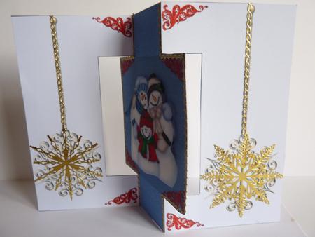 Snowman Family Swing Card by Rosina Walker