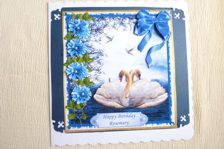 Lovely Swans on a Moonlite Lake by Rosina Walker