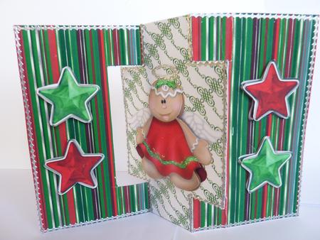 Ginger Angel with Stars Swing Card by Rosina Walker