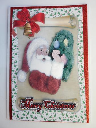 Jolly Santa on a Scroll by Rosina Walker