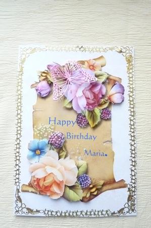Shabby Chic Birdcage Shaped Topper + Roses by Rosina Walker