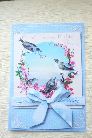 Vintage Birthday Blessing Topper by Rosina Walker