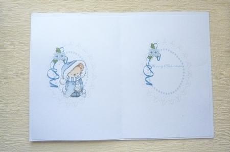 Blue Snuggle Christmas Insert by Rosina Walker