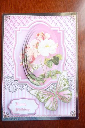 Roses, Lace and Butterflies - Pink by Rosina Walker