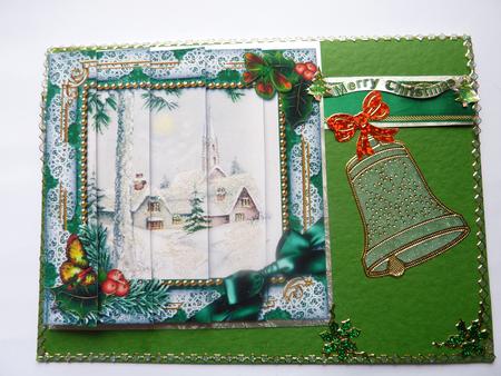 Blue Winter Walk One Edge Side Stacker by Rosina Walker