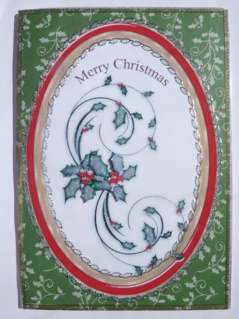 A Holly Jolly Christmas Card by Rosina Walker