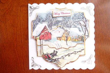 Visitors to the House at Christmas Card by Rosina Walker