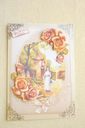 Vintage County Garden Card with Decoupage by Rosina Walker