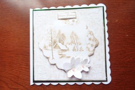 The Mill at Christmas Card with Topper by Rosina Walker
