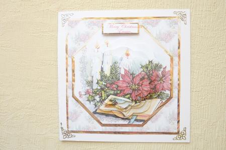 The Story of Christmas Card with a Petal Pyramid by Rosina Walker