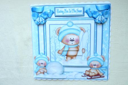 Bears in the Snow 8 x 8ins Mini Kit by Rosina Walker