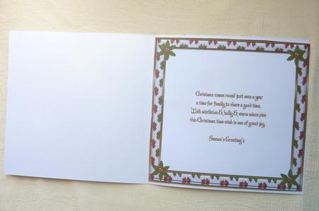 A Merry Christmas 8 x 8ins Insert 1 by Rosina Walker