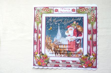 Christmas Poinsettia 8 x 8ins Mini Kit by Rosina Walker