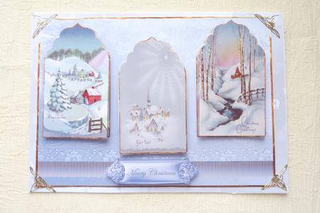 Vintage Christmas Arch Panel Card by Rosina Walker