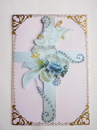Beautiful Cross with Flowers. by Rosina Walker