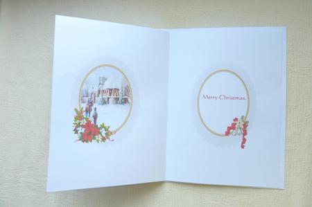 Red Green and Gold Vintage Christmas Side Stacker Insert by Rosina Walker