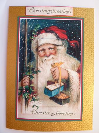 Christmas Vintage Santa Pyramid Topper by Rosina Walker